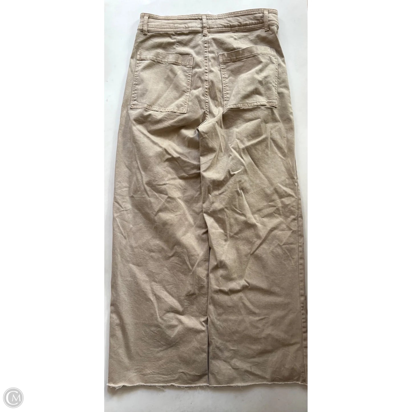 Jeans Wide Leg By Oat In Tan, Size: 12