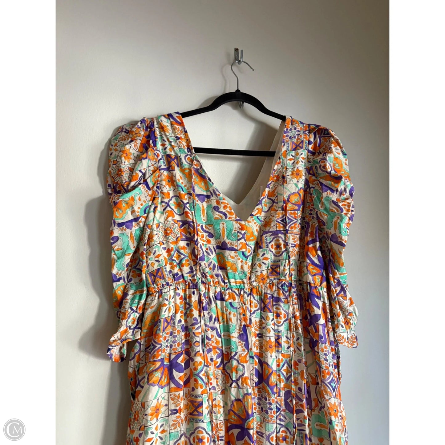 Dress Casual Maxi By Ces Femme In Orange & Purple, Size: L