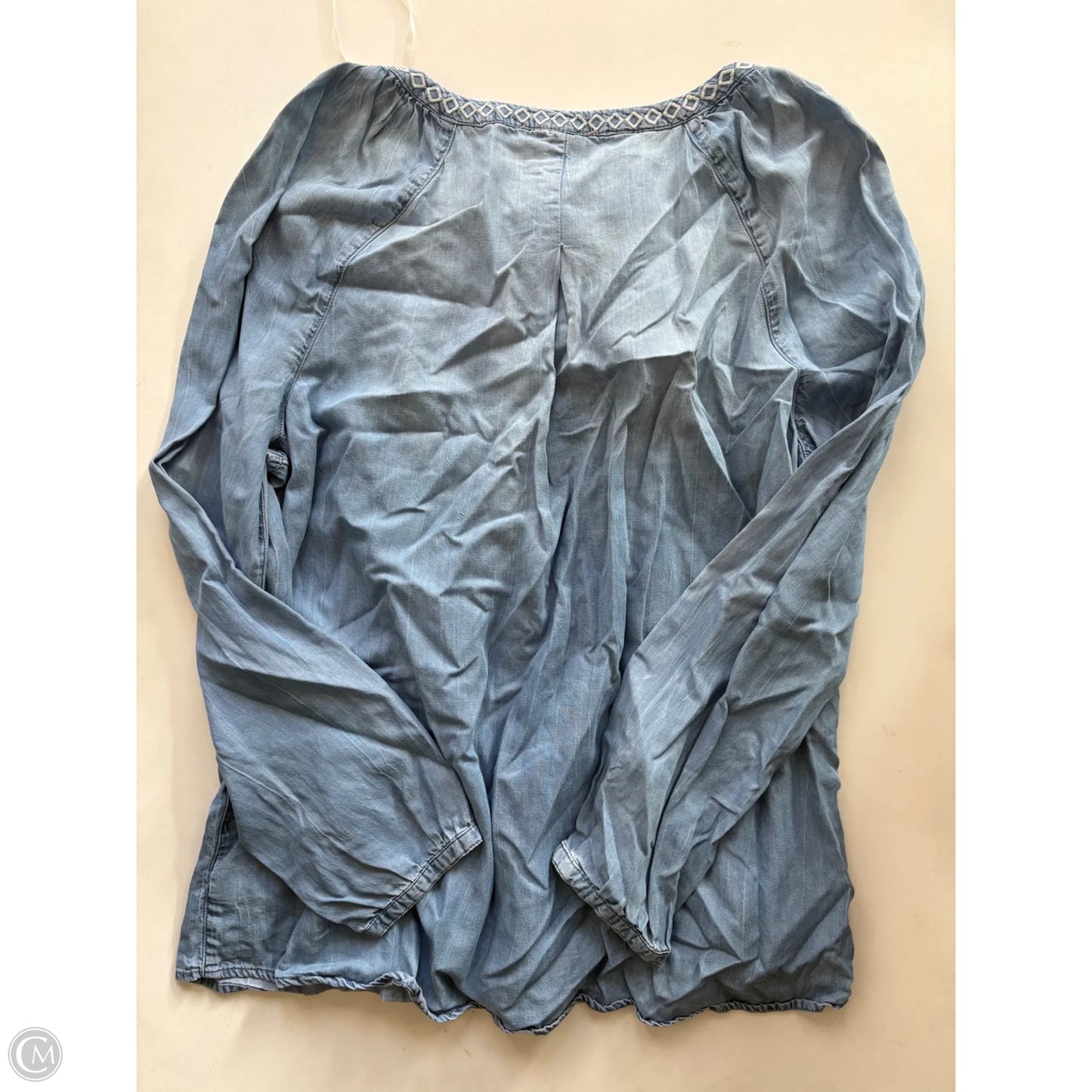 Top Long Sleeve By Vintage America In Blue, Size: L