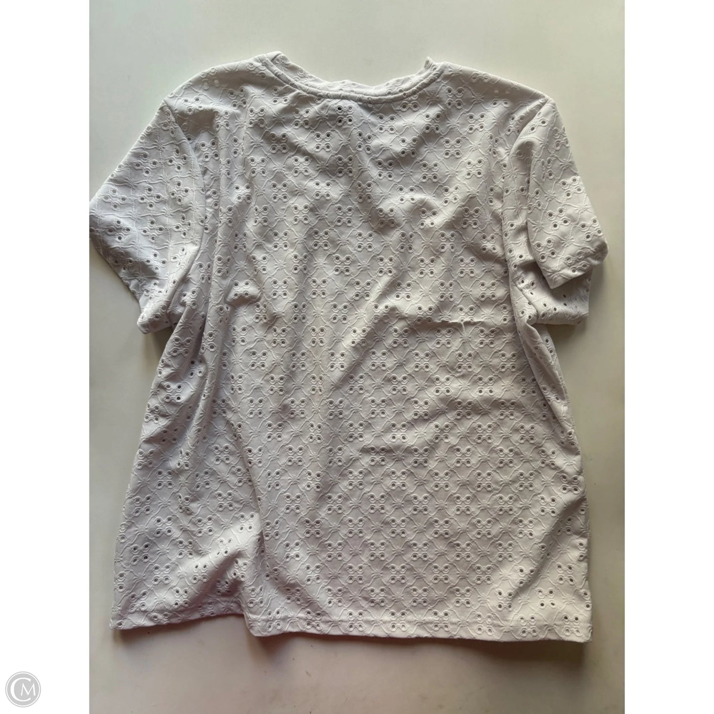 Top Short Sleeve By Nine West Apparel In White, Size: Xl