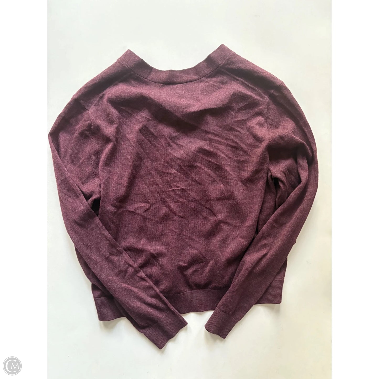 Sweater Cardigan By A New Day In Maroon, Size: S