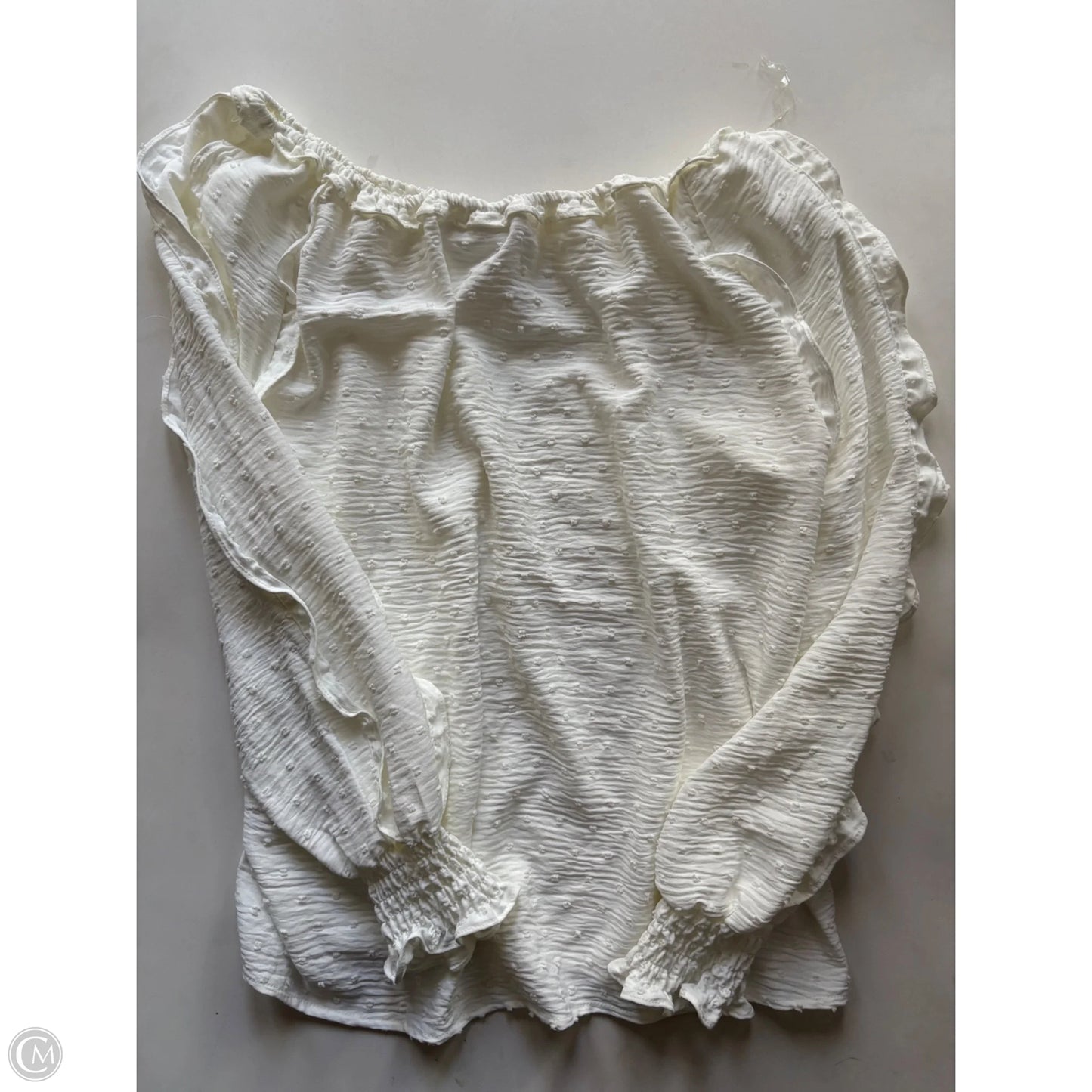 Top Long Sleeve By Forgotten In White, Size: S