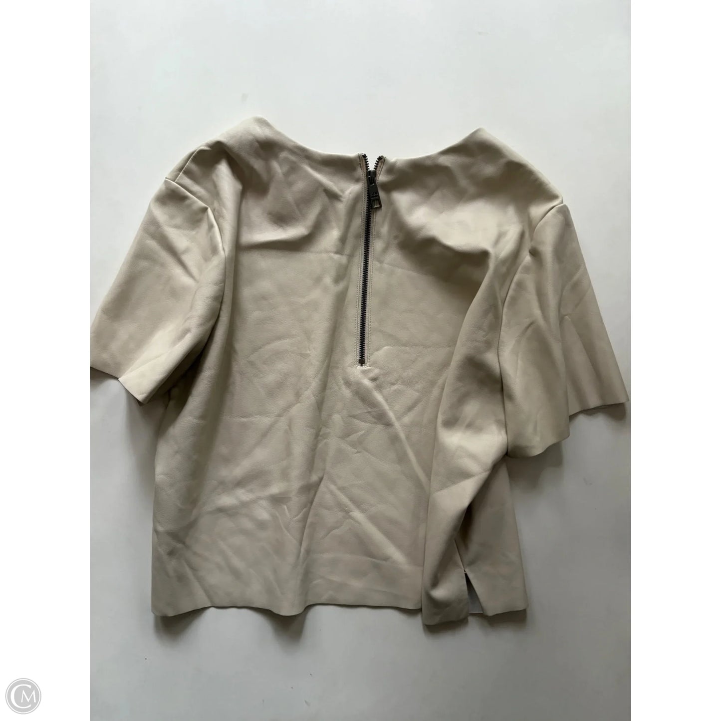 Top Short Sleeve By Steve Madden In Cream, Size: L