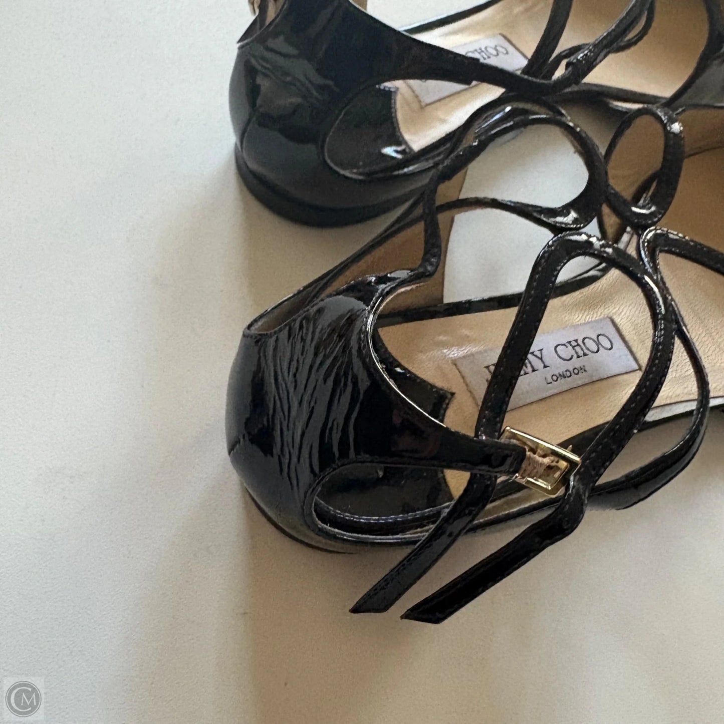 Shoes Luxury Designer By Jimmy Choo In Black, Size: 9.5