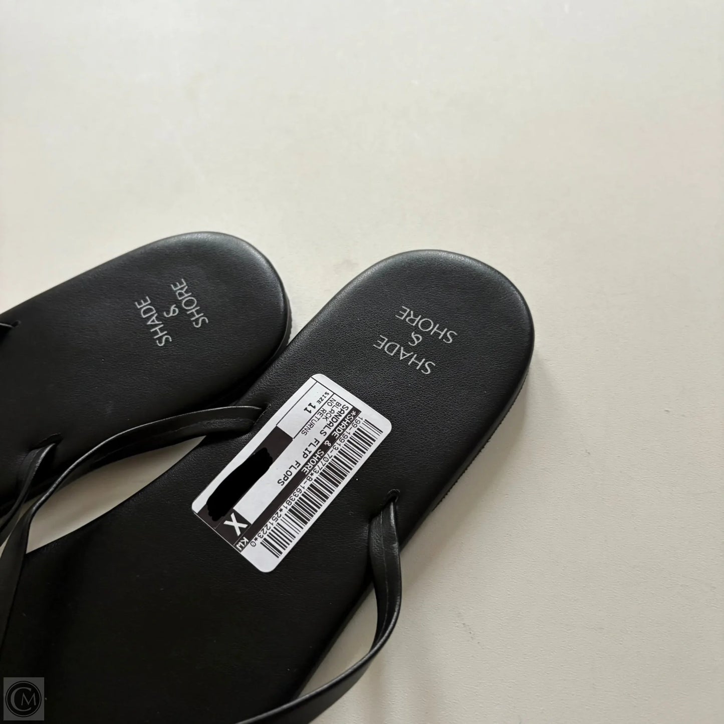 Sandals Flip Flops By Shade & Shore In Black, Size: 11