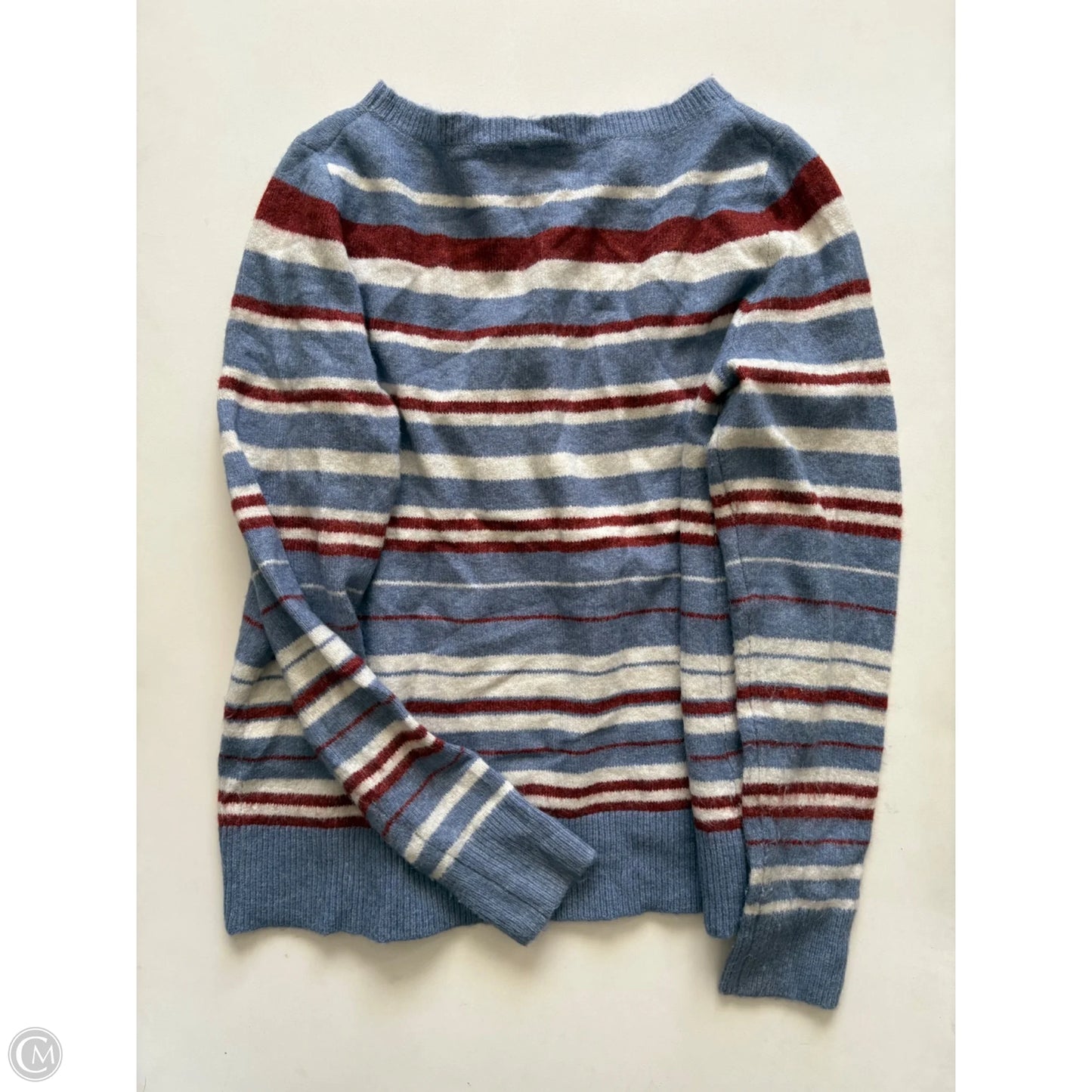 Sweater By Ann Taylor In Striped Pattern, Size: M