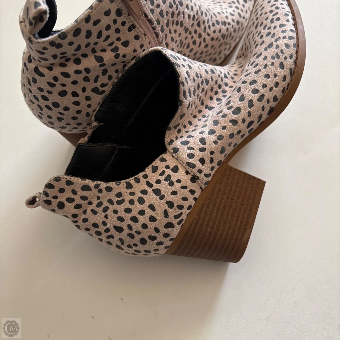 Boots Ankle Heels By Cmc In Animal Print, Size: 9