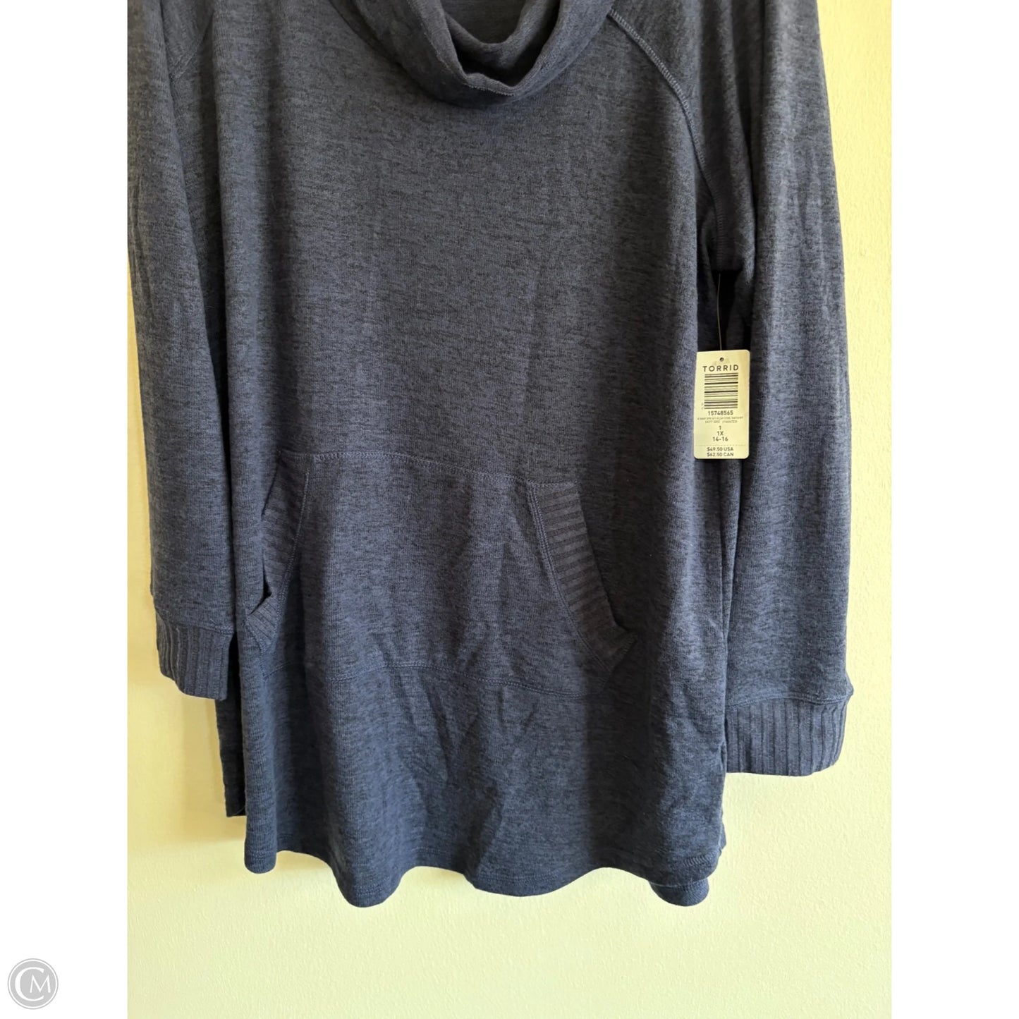 Top Long Sleeve By Torrid In Blue, Size: 1x