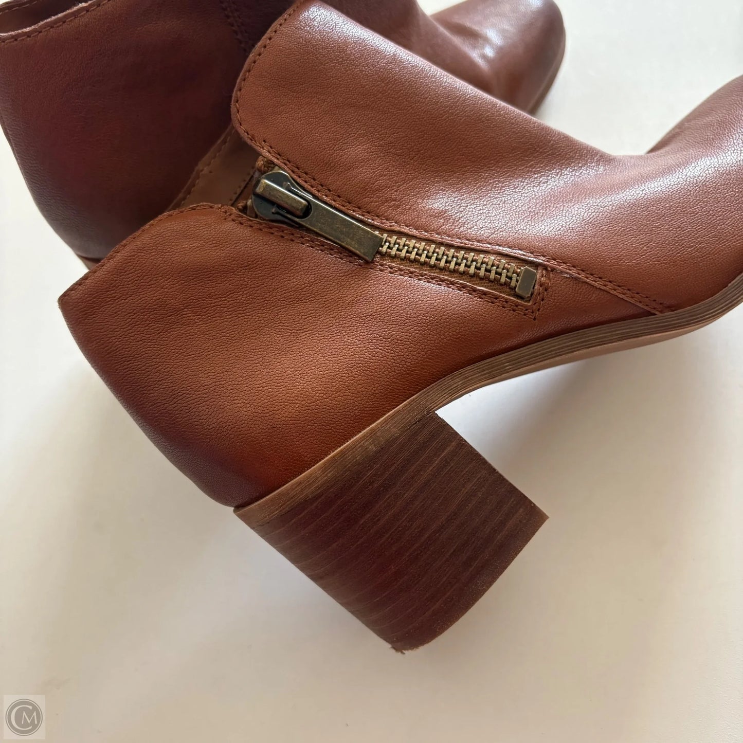 Boots Ankle Heels By Franco Sarto In Brown, Size: 10