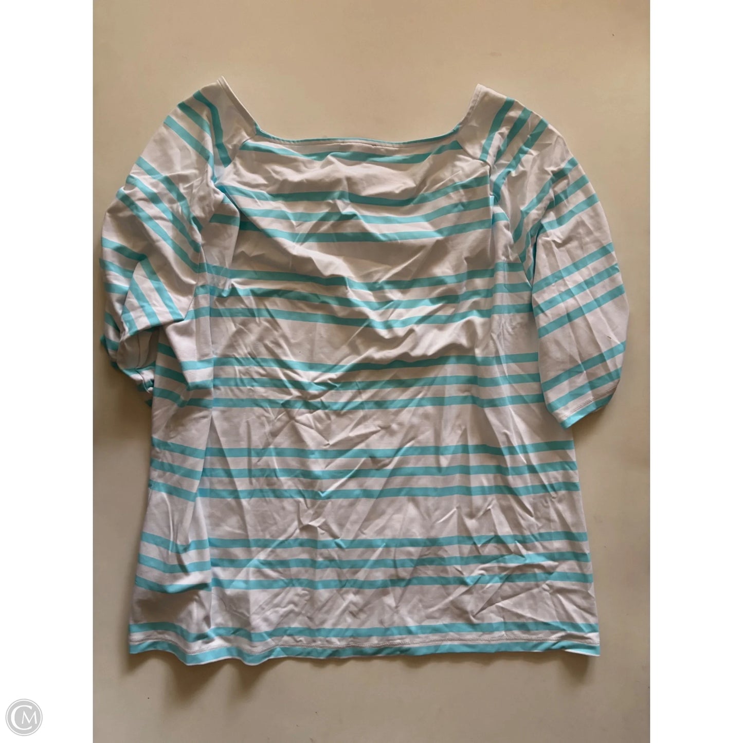 Top Long Sleeve By Talbots In Striped Pattern, Size: Xl