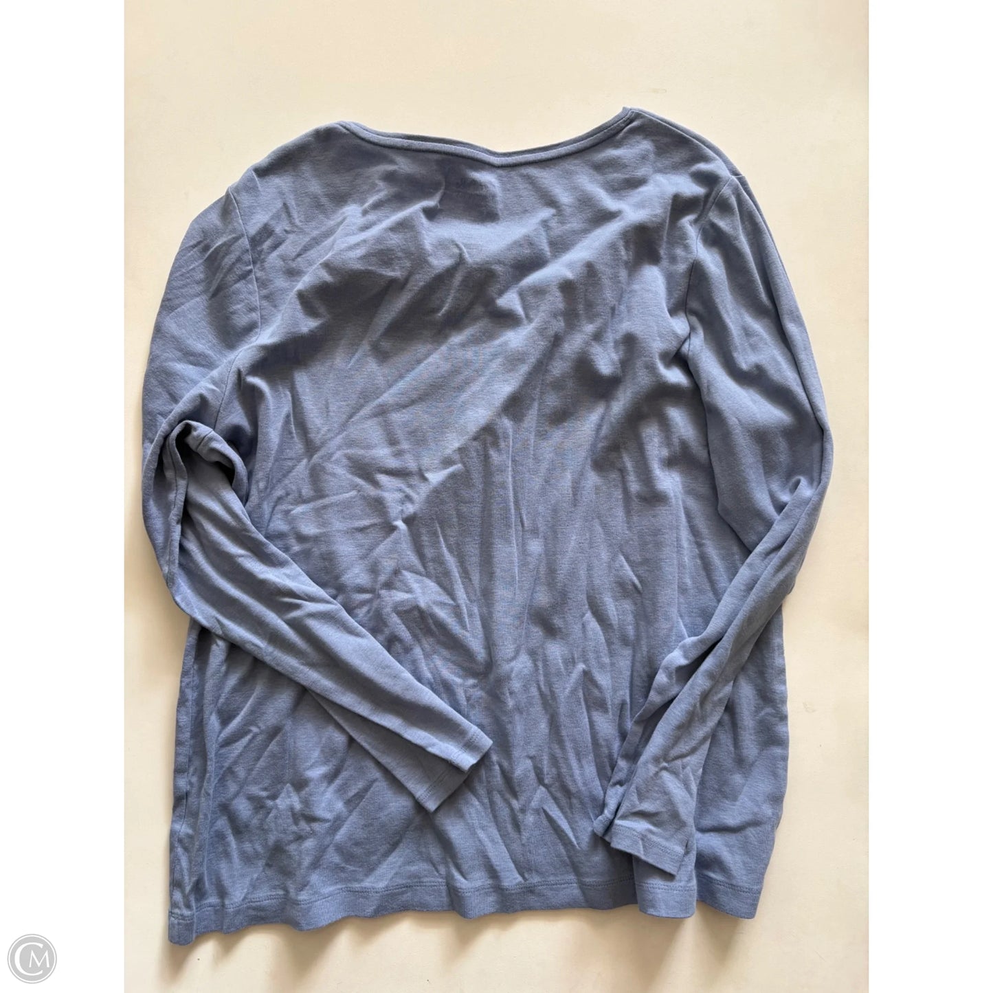 Top Long Sleeve By Croft And Barrow In Blue, Size: 2x