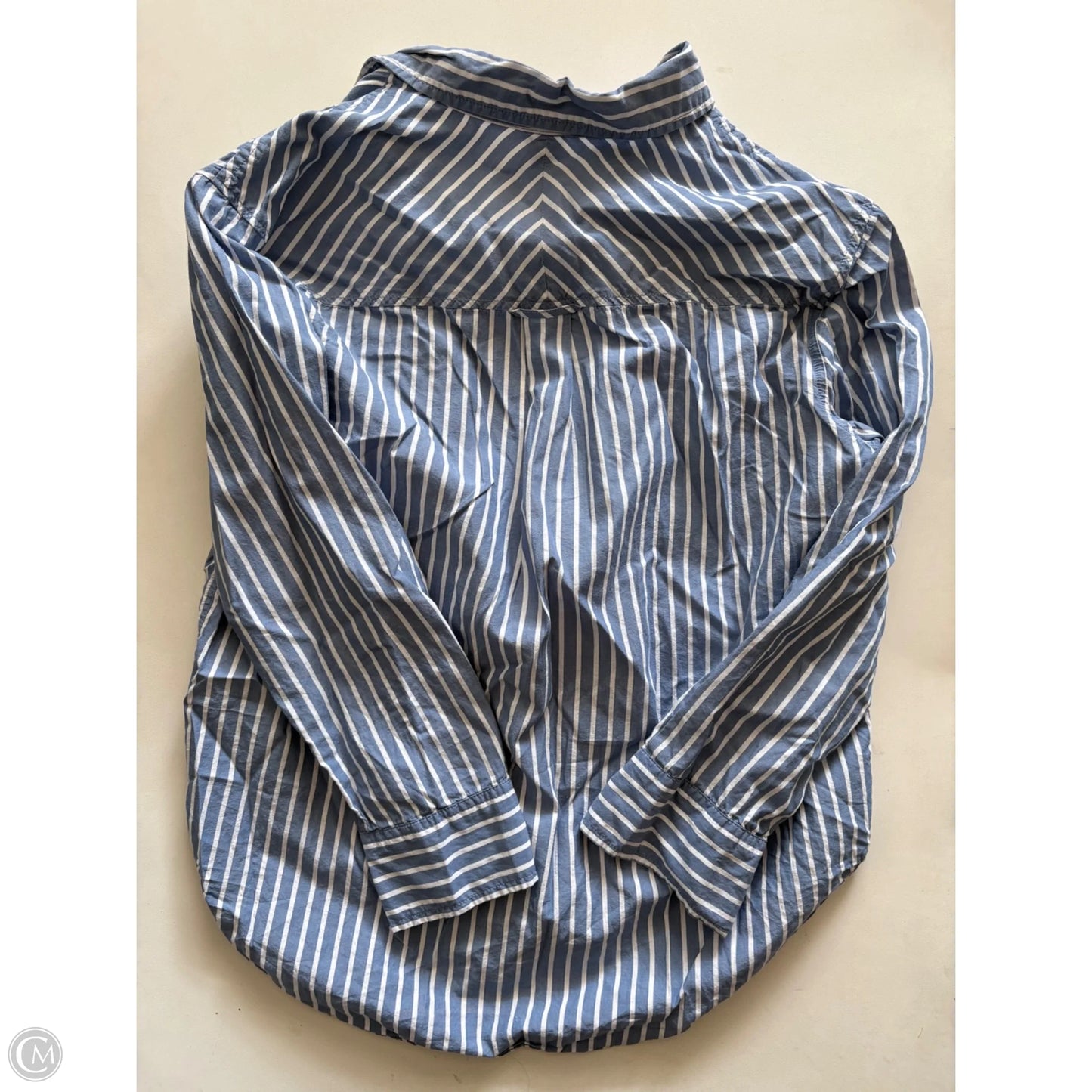 Top Long Sleeve By Lola River In Striped Pattern, Size: M