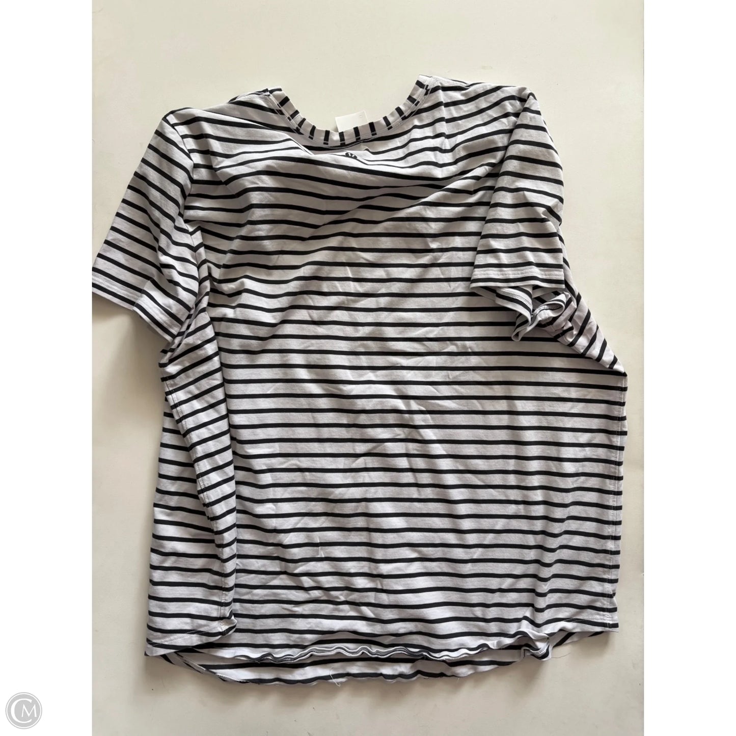Athletic Top Long Sleeve Crewneck By Lululemon In Striped Pattern, Size: M