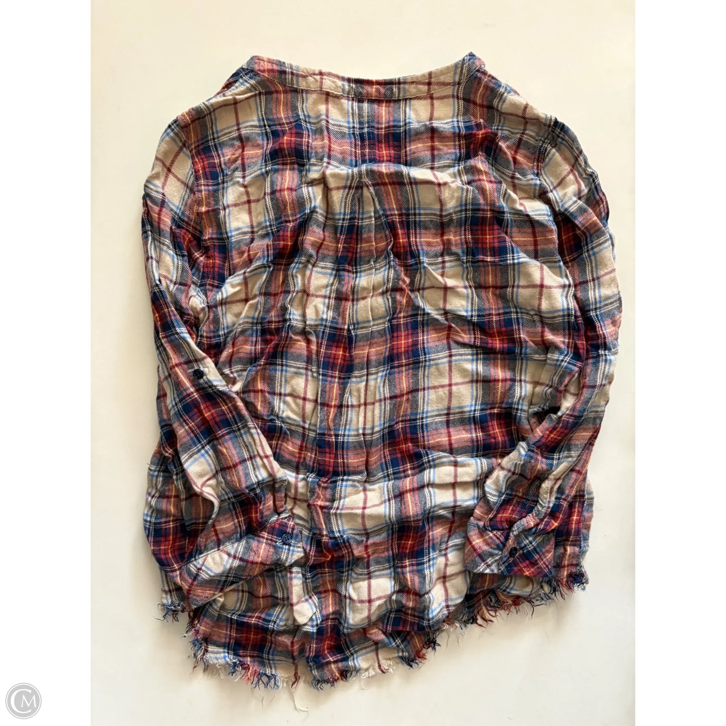 Top Long Sleeve By Hester Orchard In Plaid Pattern, Size: M