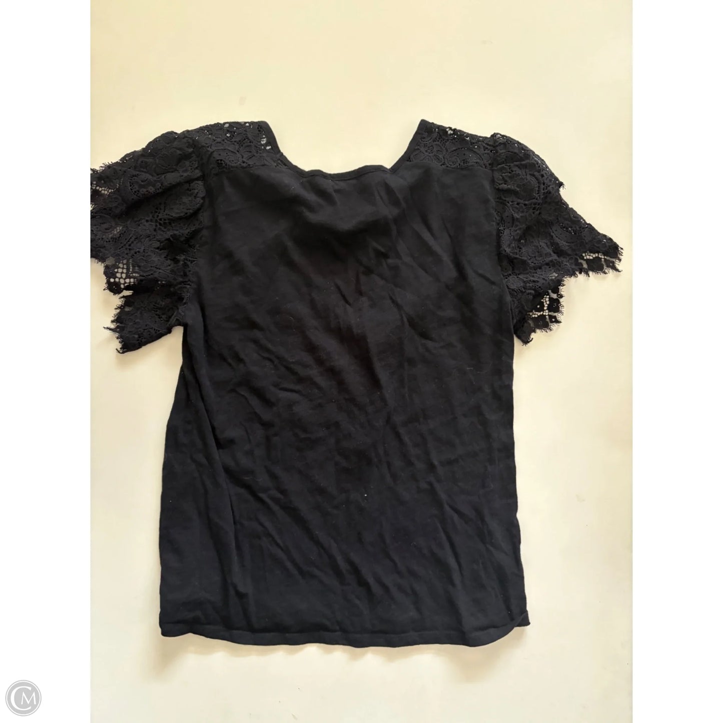 Top Short Sleeve By Loft In Black, Size: Xs