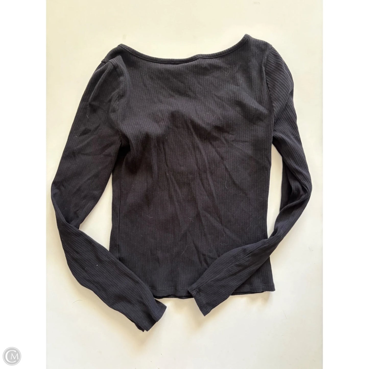 Top Long Sleeve By Ana In Black, Size: S