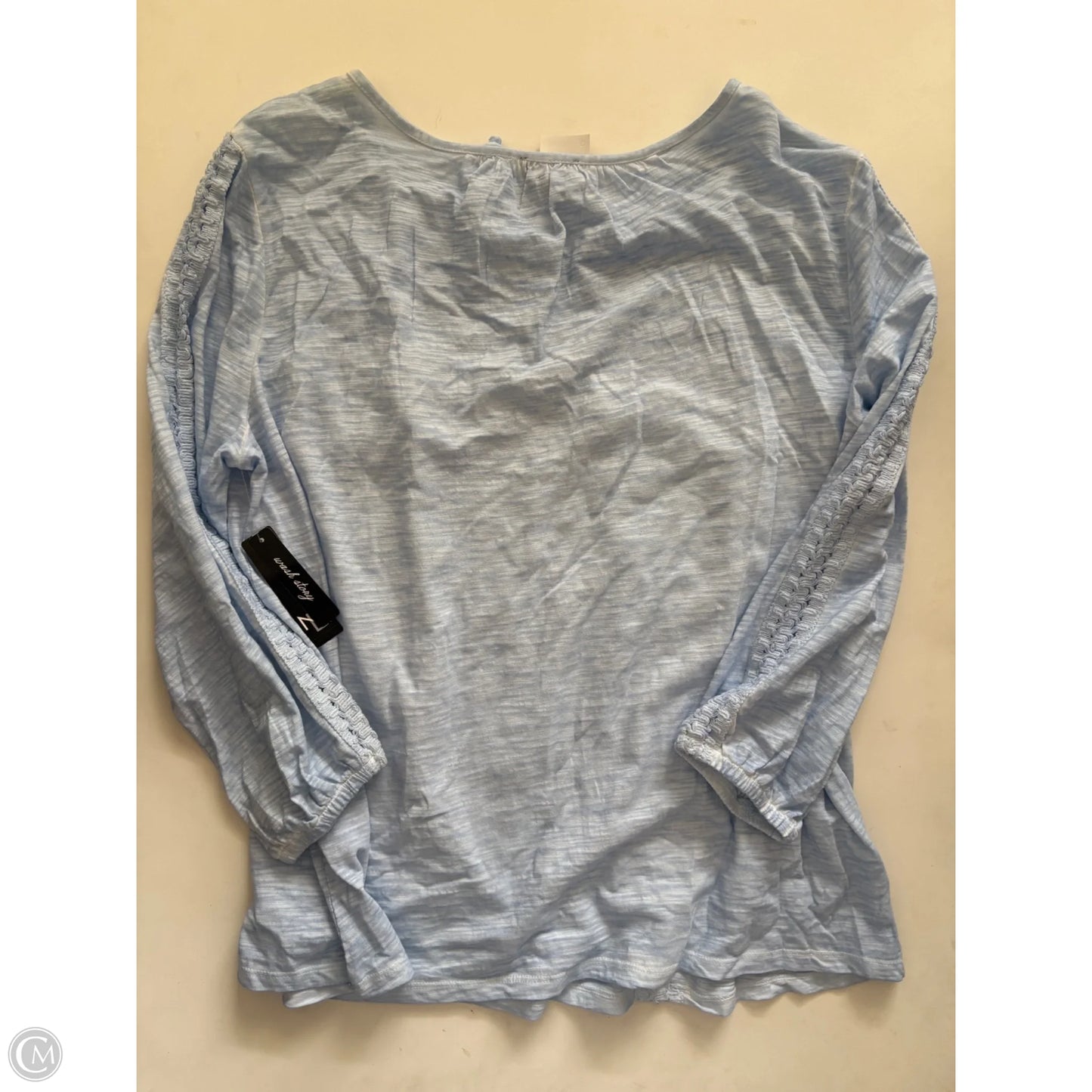 Top Long Sleeve By New Directions In Blue, Size: L