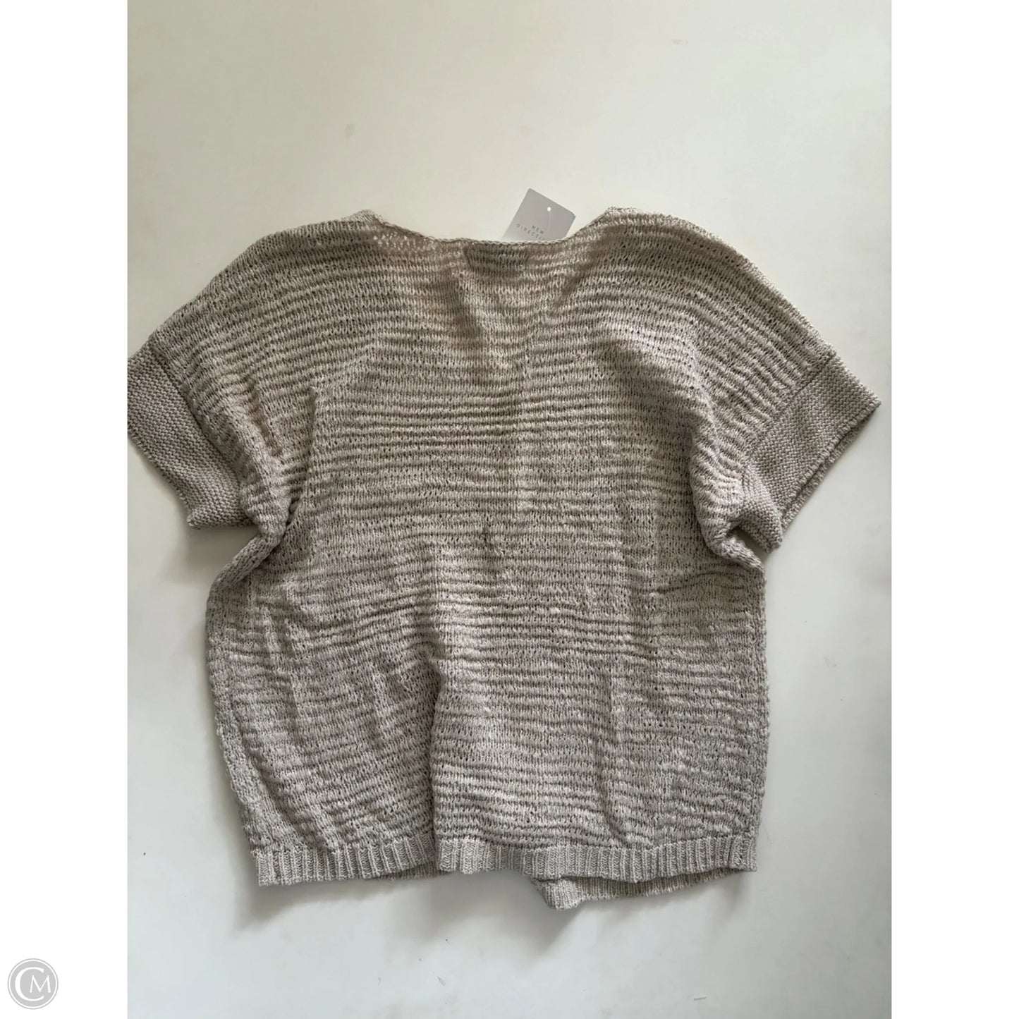 Sweater Short Sleeve By New Directions In Taupe, Size: Lp