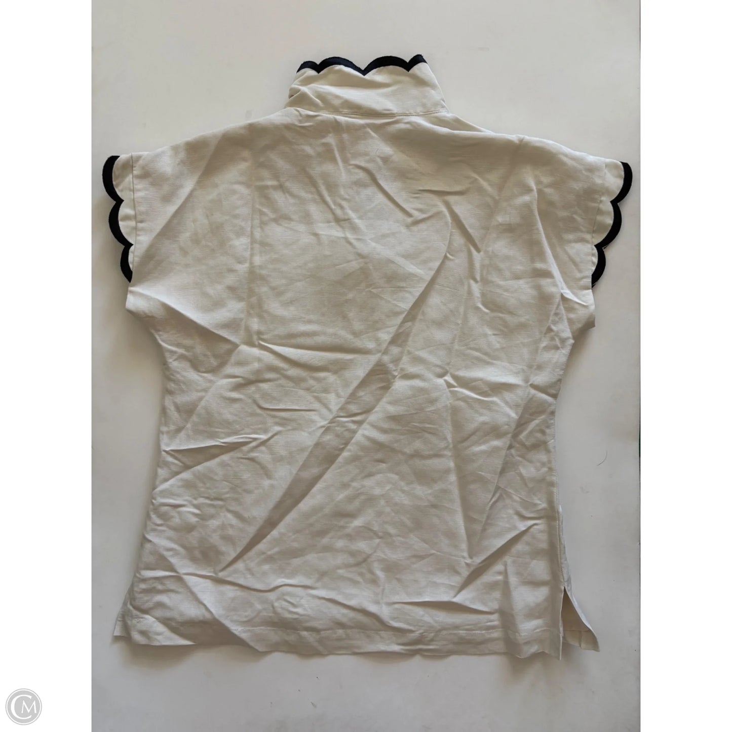 Top Short Sleeve By Emily Mccarthy In Cream, Size: Xs