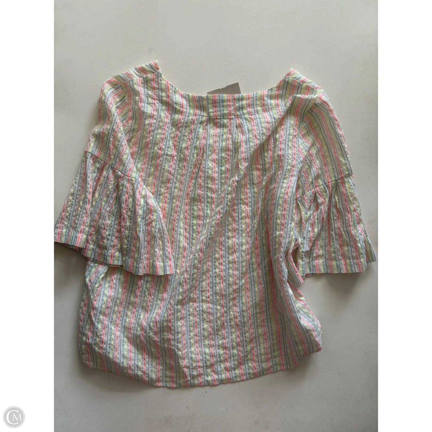 Tunic Long Sleeve By A New Day In Striped Pattern, Size: M
