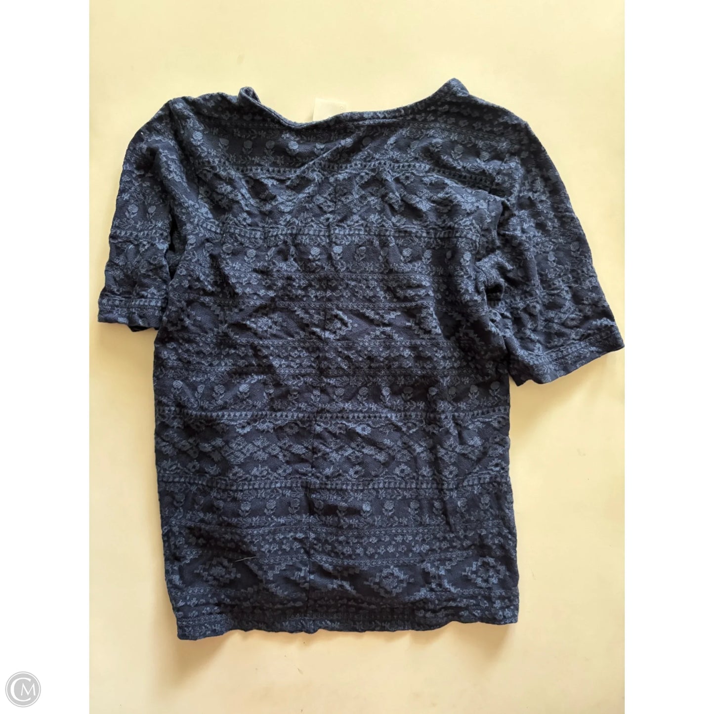 Top Short Sleeve By Lucky Brand In Navy, Size: M