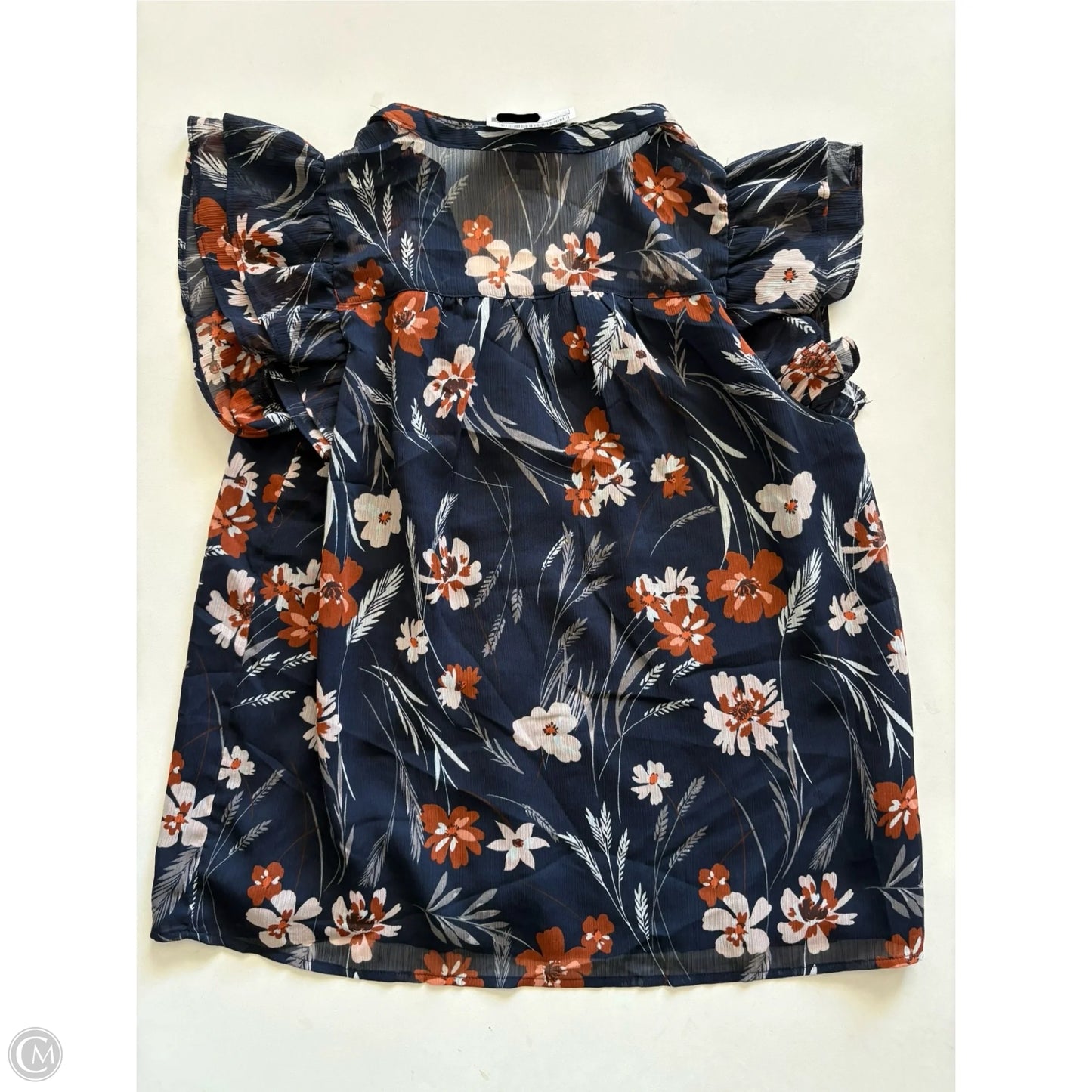 Blouse Sleeveless By Loft In Navy, Size: Xs