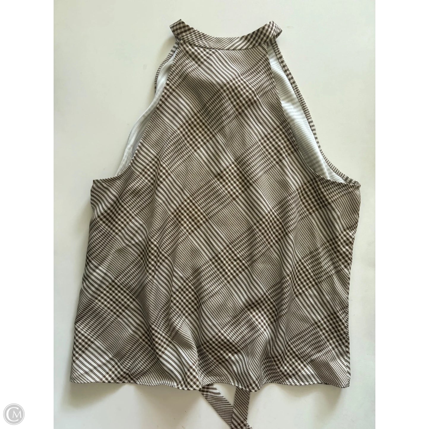 Blouse Sleeveless By Worthington In Brown, Size: Xl