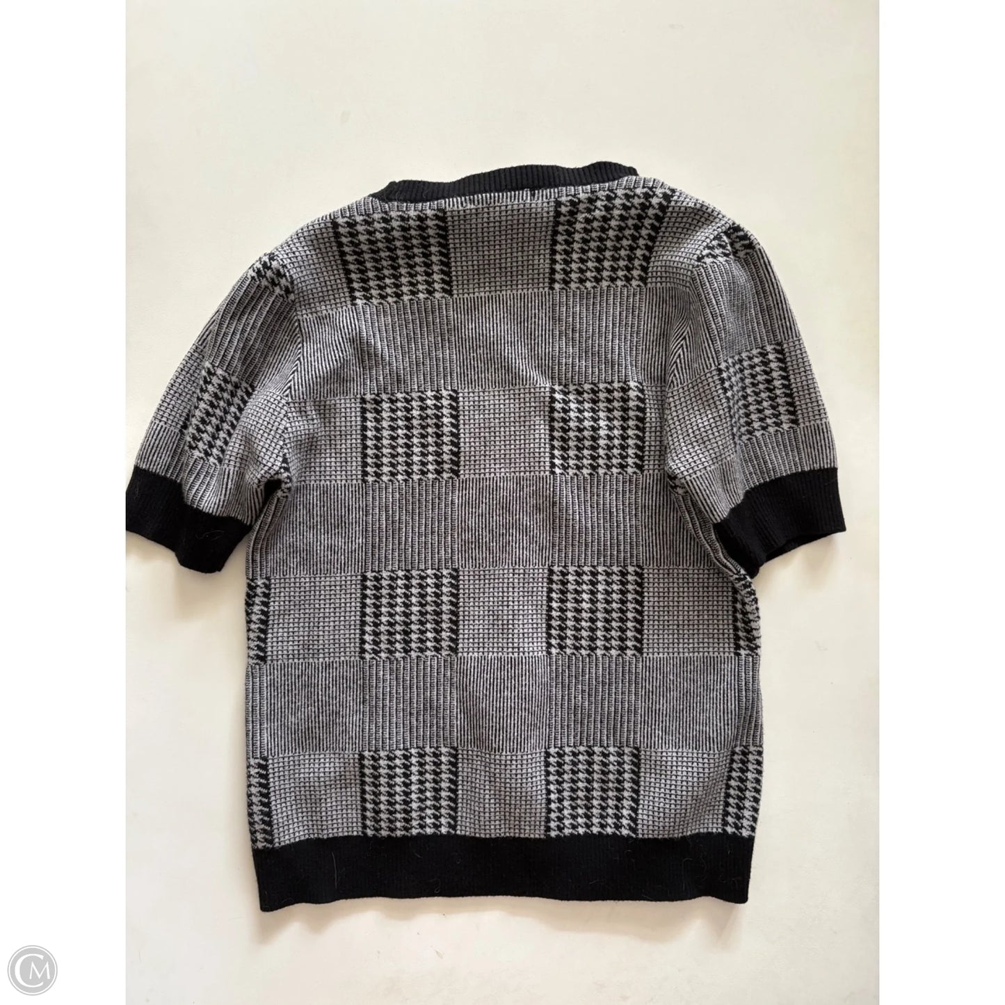 Sweater Short Sleeve By Kaily In Black, Size: M