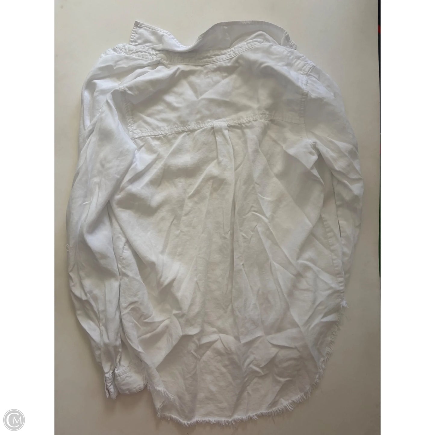 Top Long Sleeve By T & S In White, Size: S