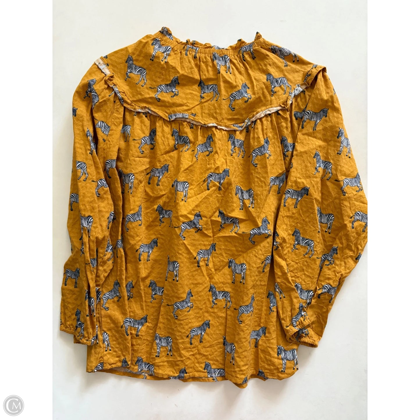 Top Long Sleeve By Michelle Mcdowell In Animal Print, Size: L