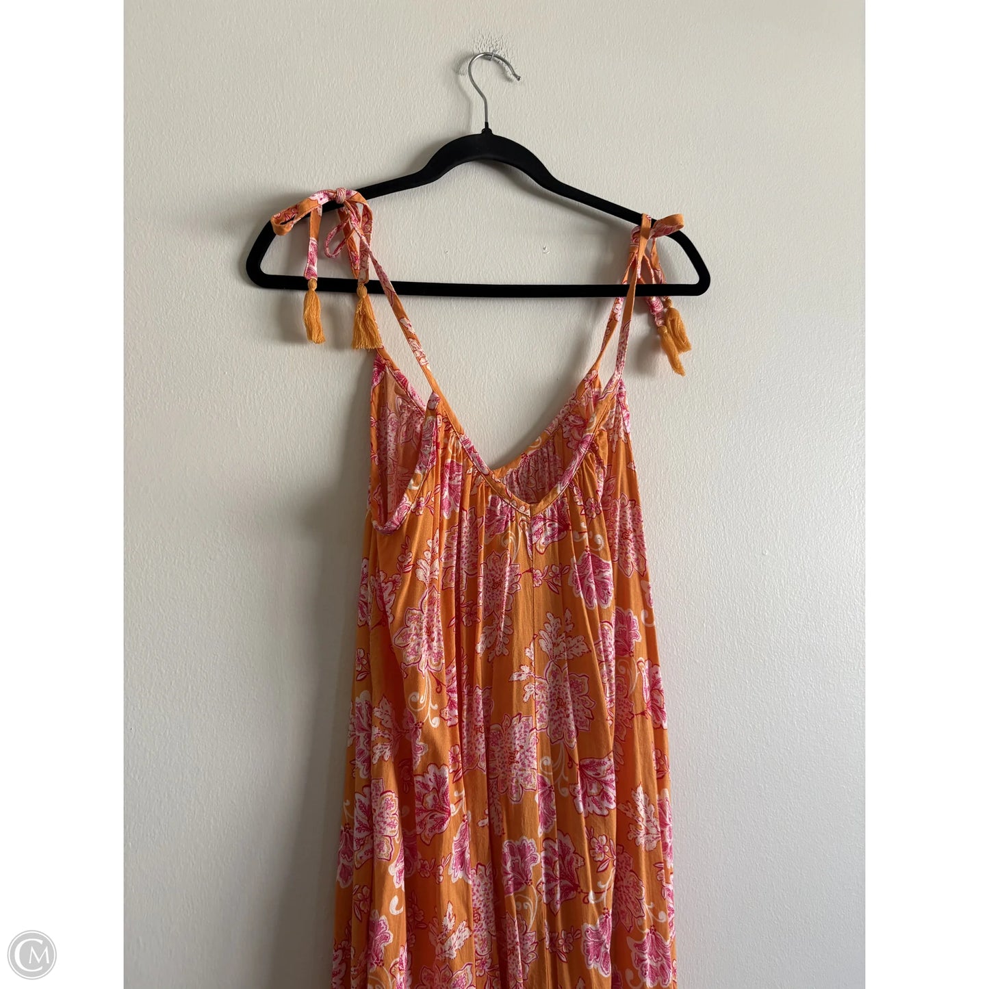 Dress Casual Midi By Old Navy In Orange & Pink, Size: Xs