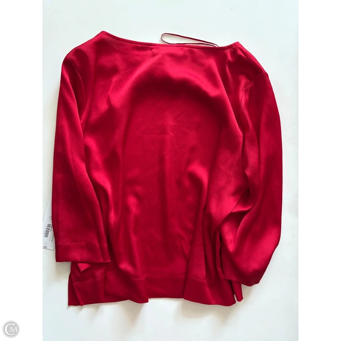 Blouse Long Sleeve By Liz Claiborne In Red, Size: L