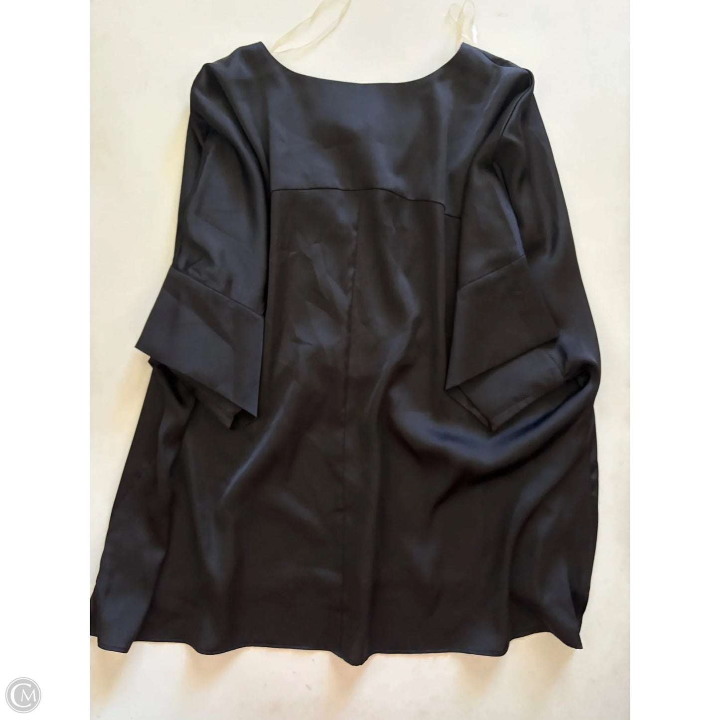 Blouse Short Sleeve By Worthington In Black, Size: L