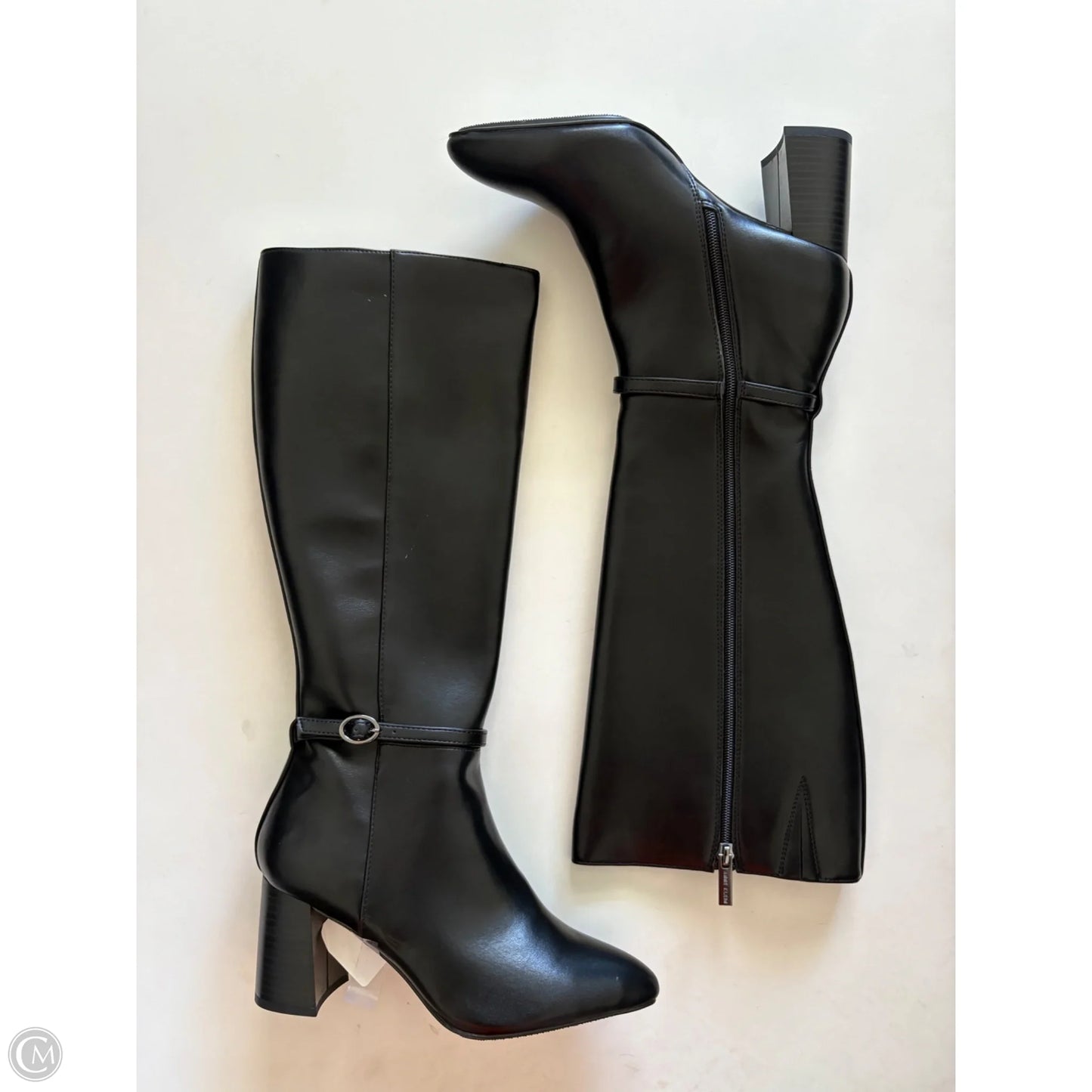 Boots Knee Heels By Anne Klein In Black, Size: 7