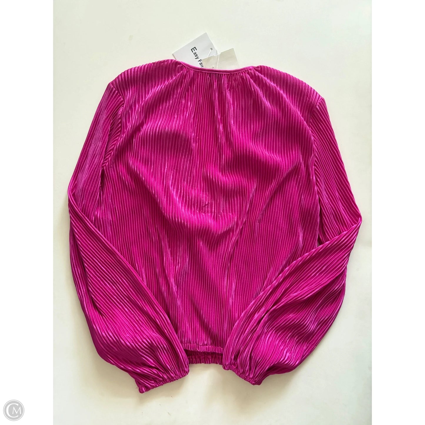 Blouse Long Sleeve By Easy Fair In Pink, Size: S
