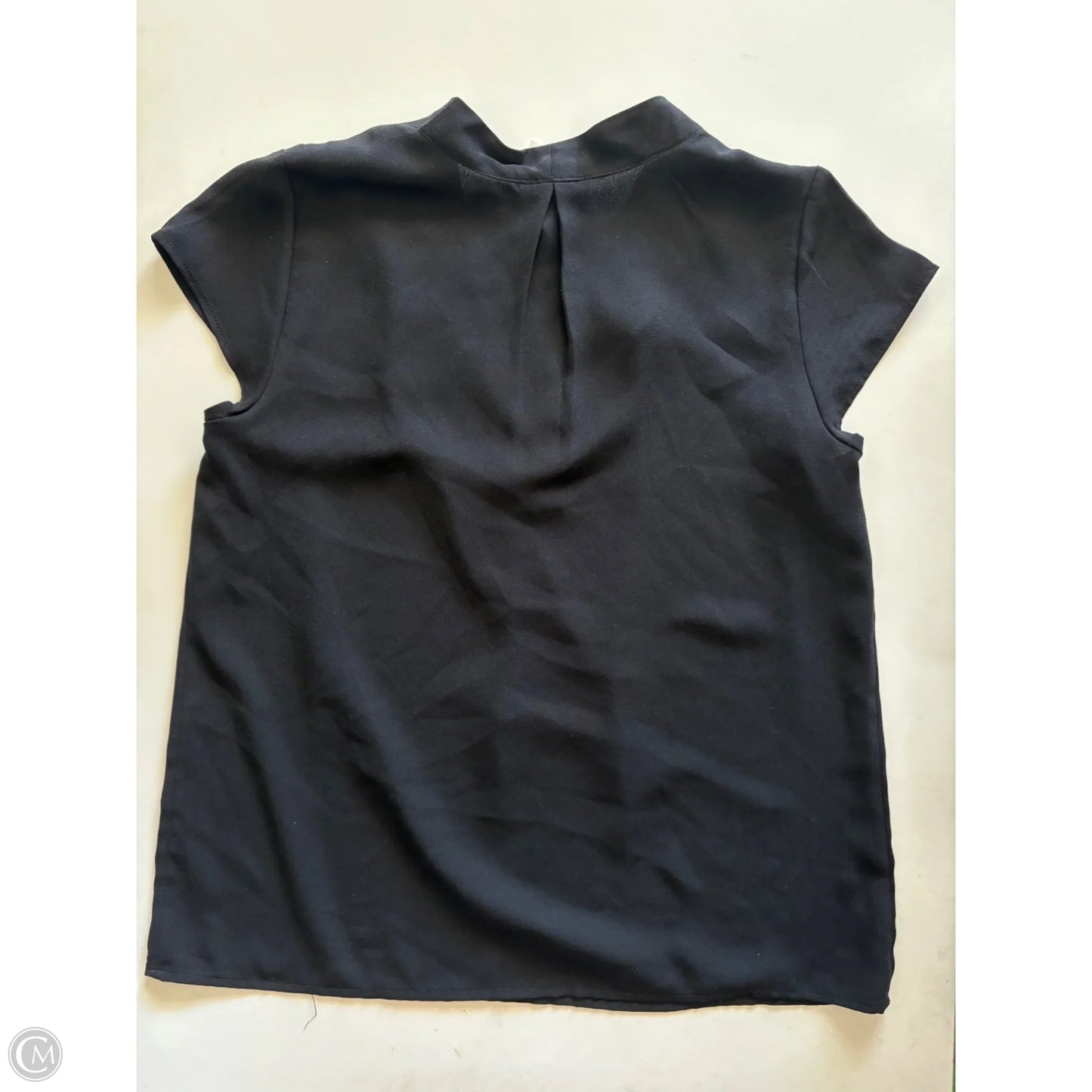 Blouse Short Sleeve By Halogen In Black, Size: M