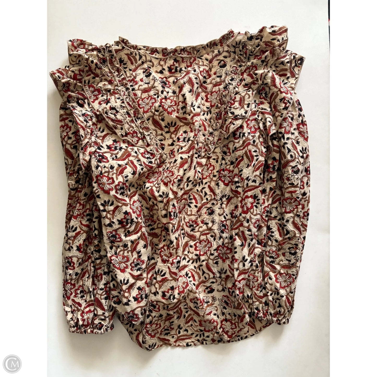 Top Long Sleeve By Anna Cate In Floral Print, Size: L