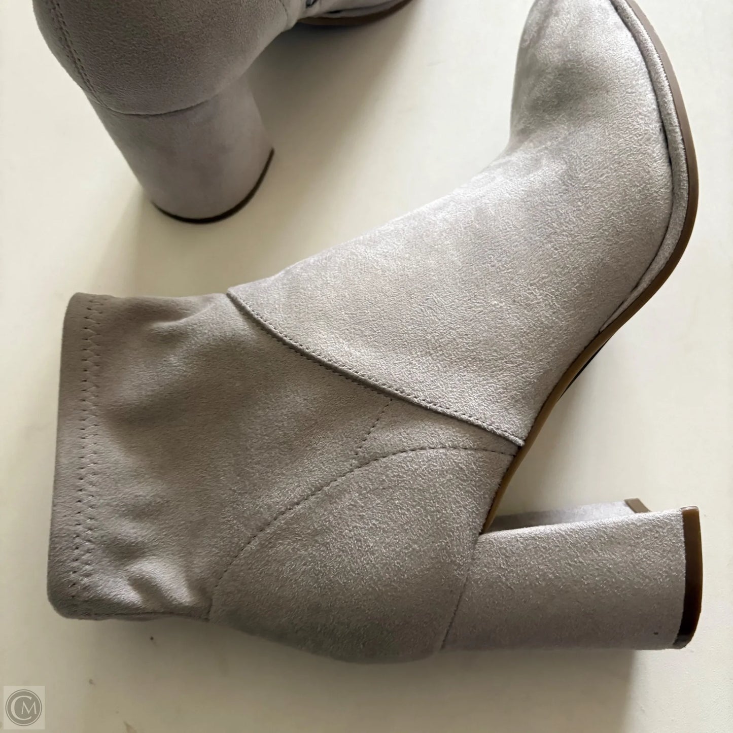 Boots Ankle Heels By Marc Fisher In Grey, Size: 8.5