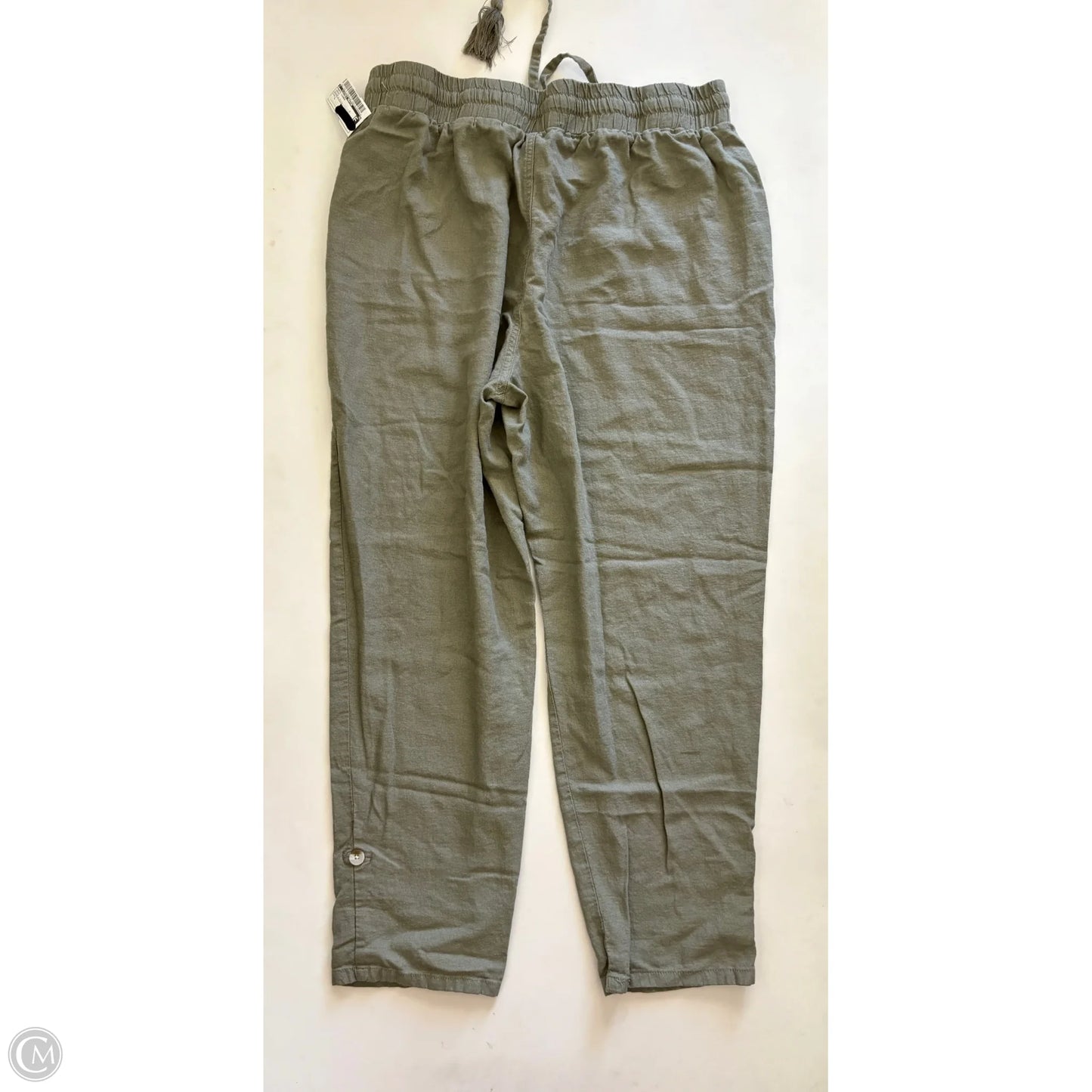 Pants Linen By Sound & Style In Green, Size: L
