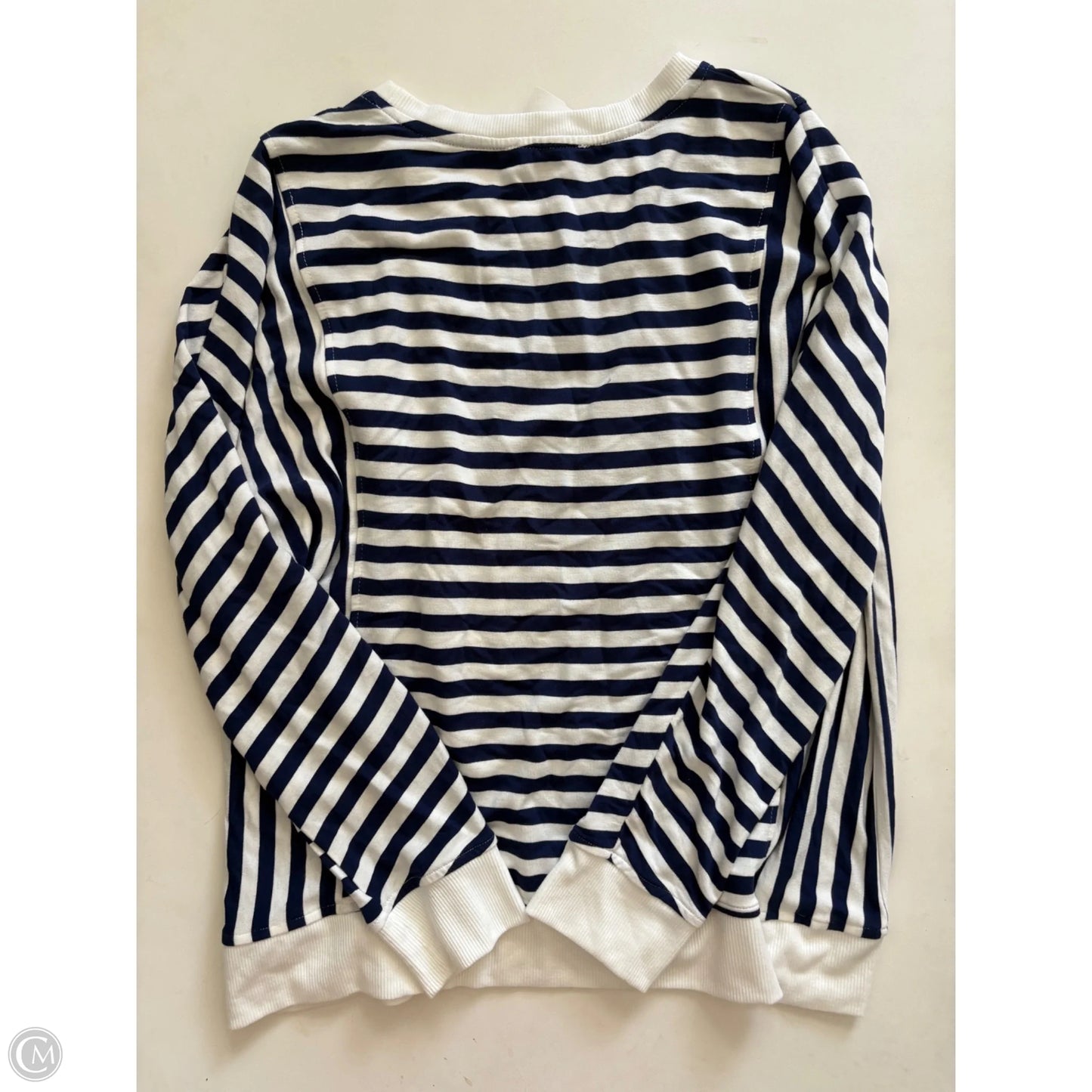 Top Long Sleeve By Jane And Delancey In Striped Pattern, Size: L