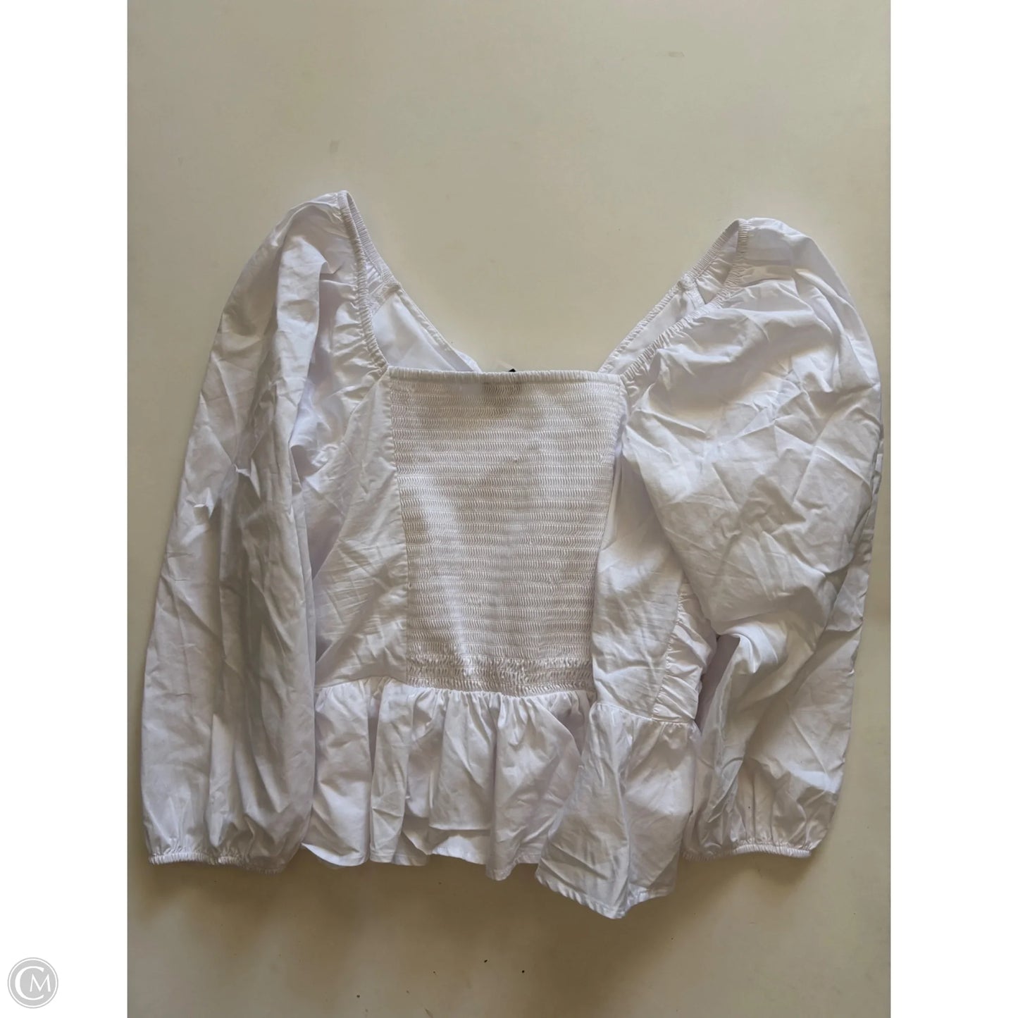 Top Short Sleeve By Express In White, Size: M