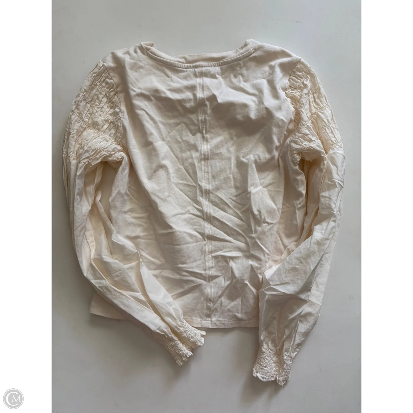 Top Long Sleeve By Madewell In Cream, Size: S