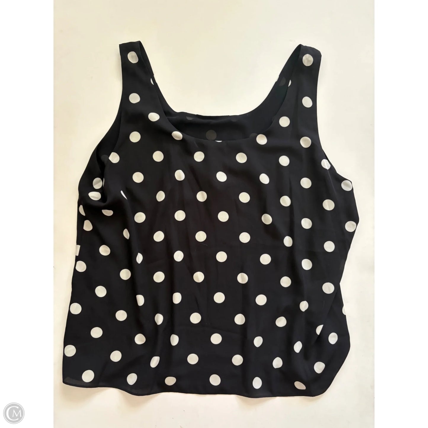 Tank Top By Anne Klein In Polkadot Pattern, Size: Xl