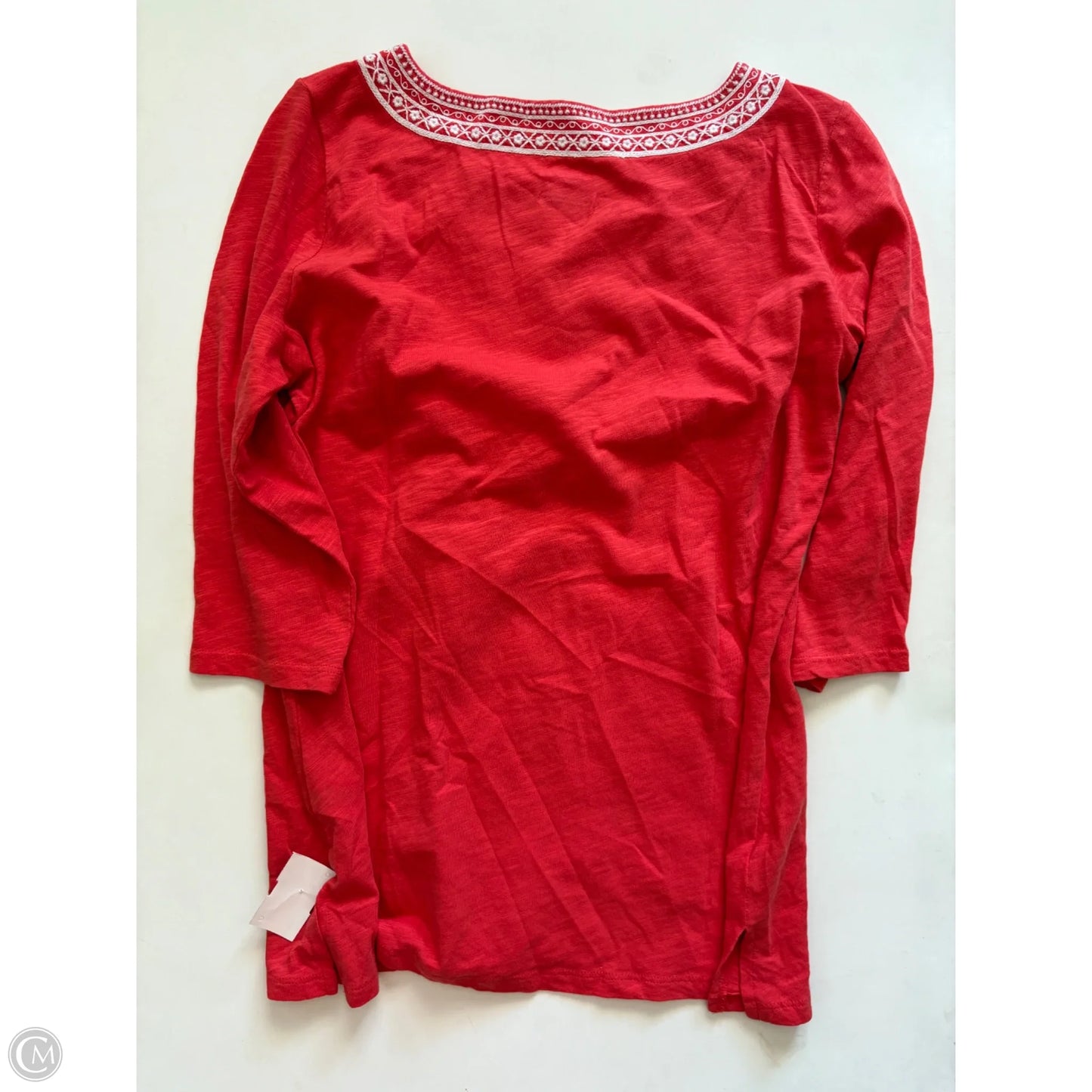 Top Long Sleeve By Talbots In Red, Size: 1x