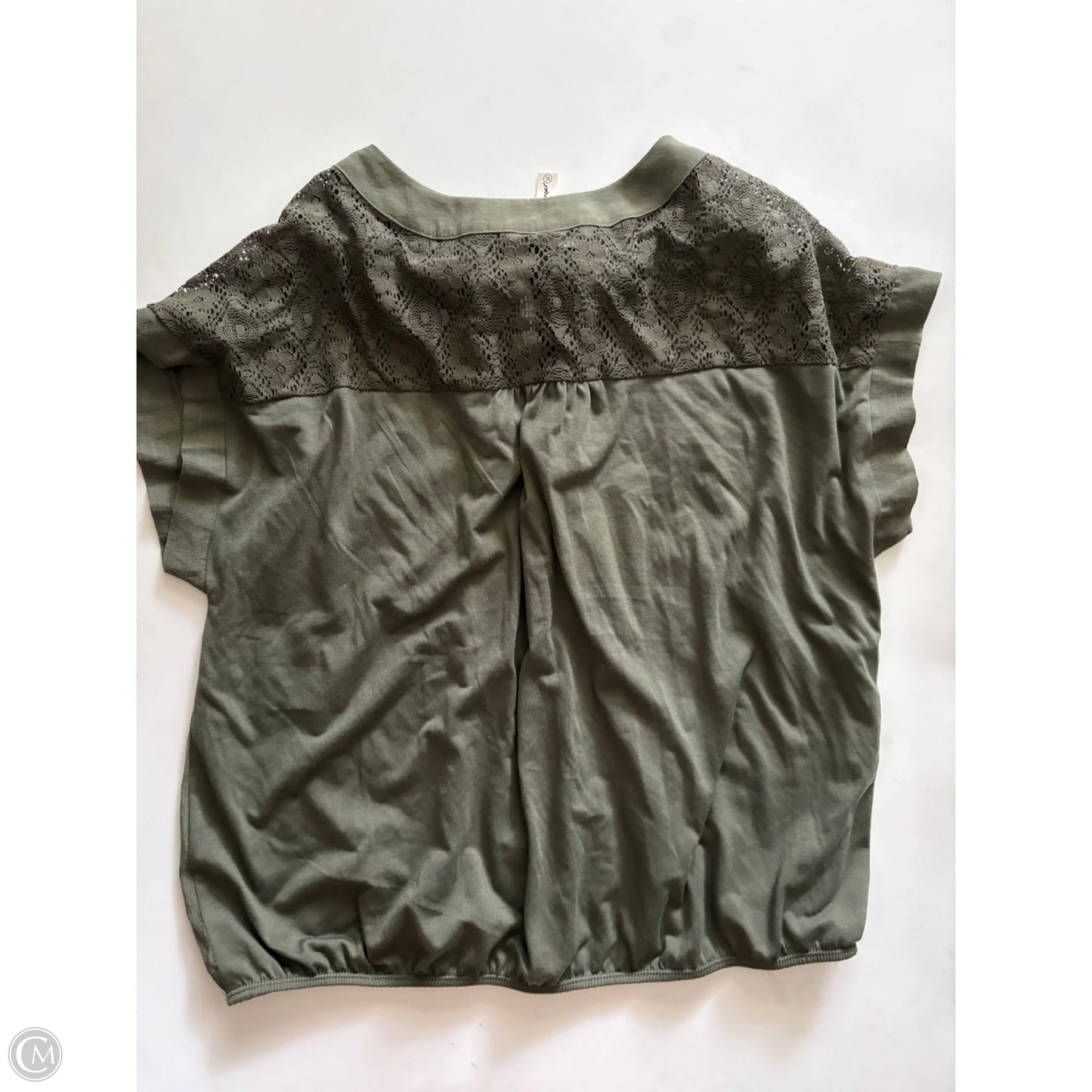 Top Short Sleeve By Perseption Concept In Green, Size: Xl