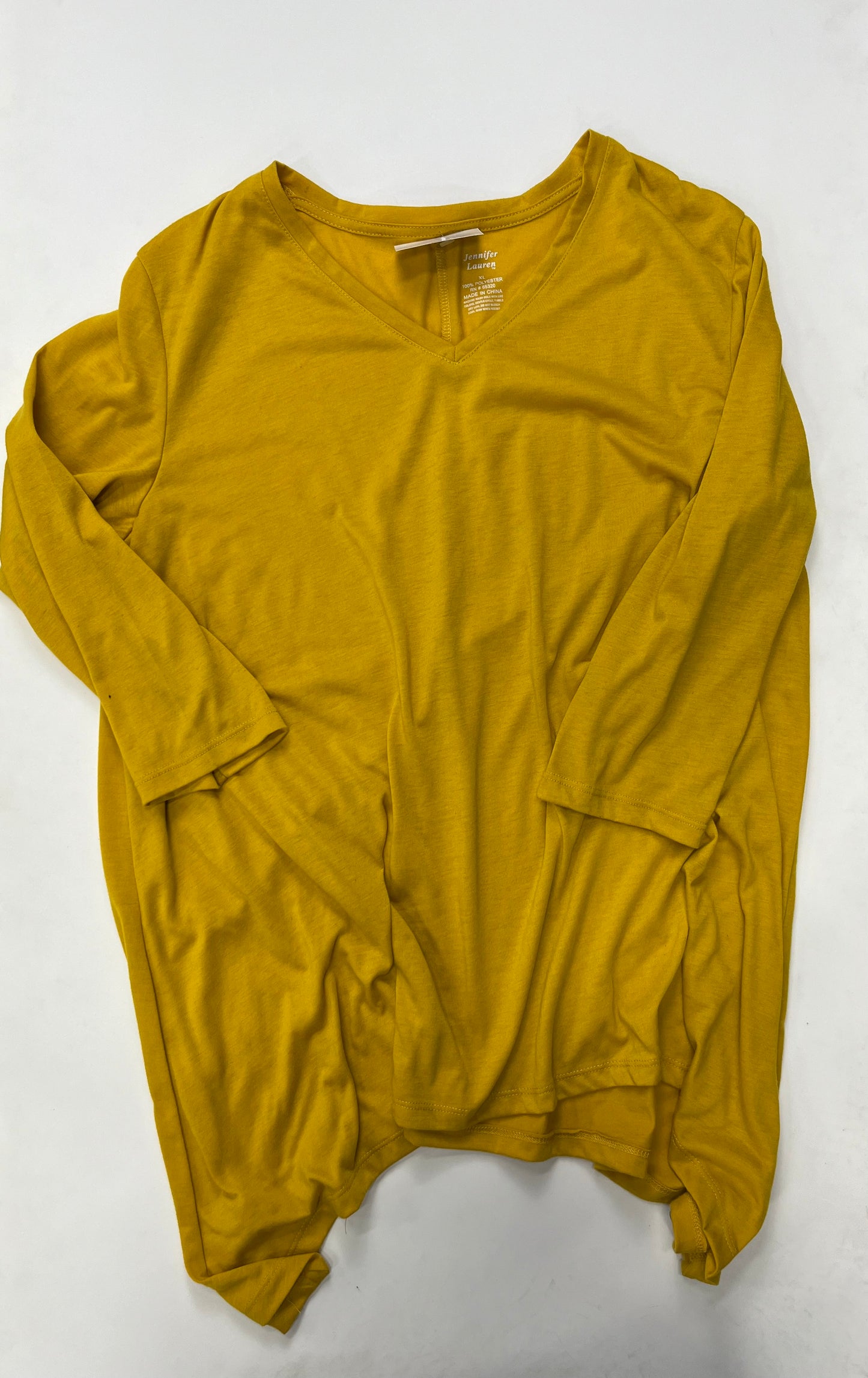 Top 3/4 Sleeve By Jennifer Lauren Size: Xl