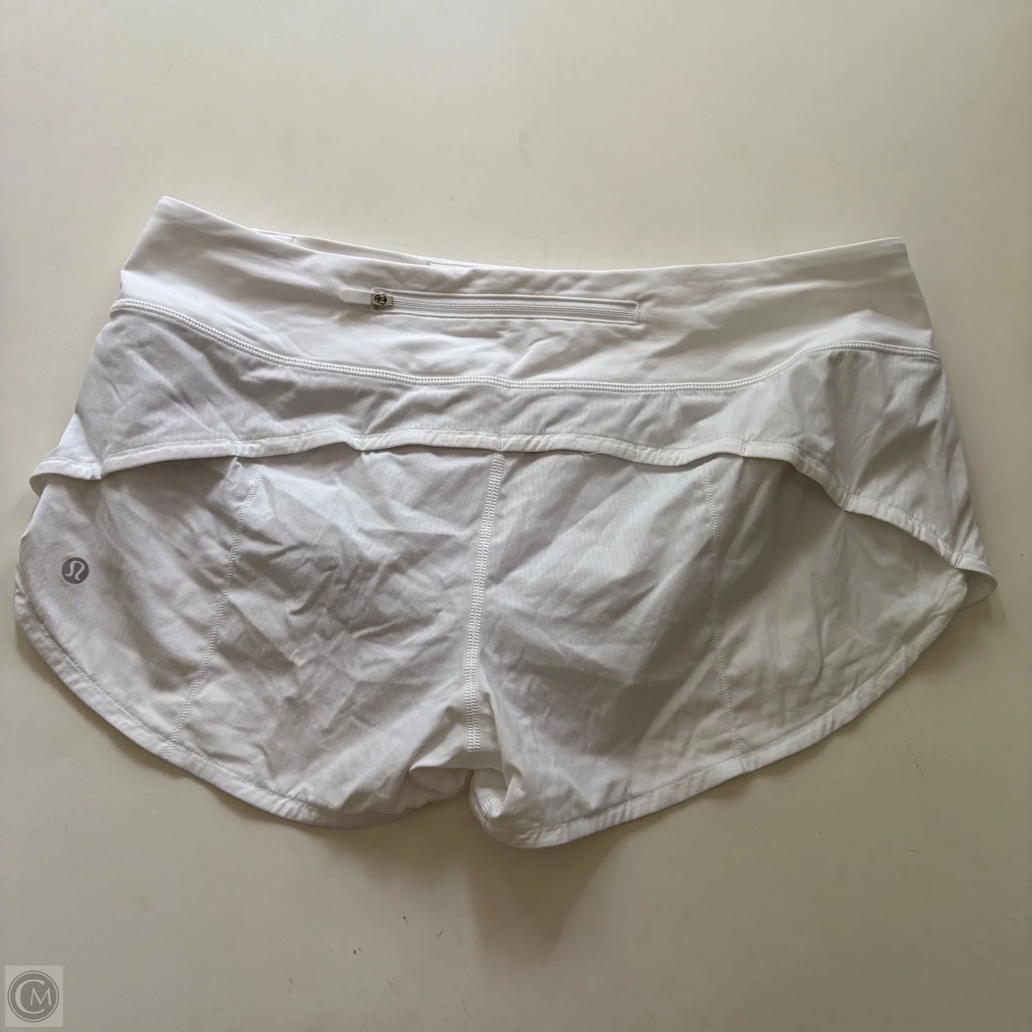 Athletic Shorts By Lululemon In White, Size: M