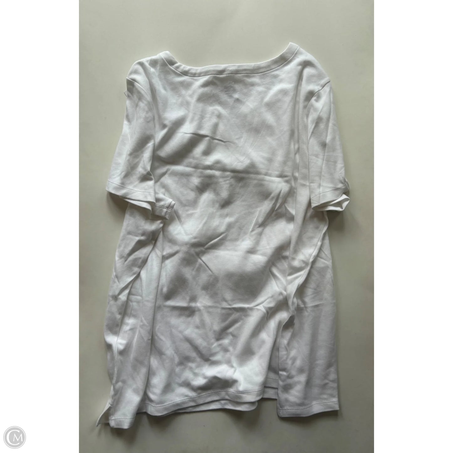 Blouse Short Sleeve By Kim Rogers In White, Size: 2x