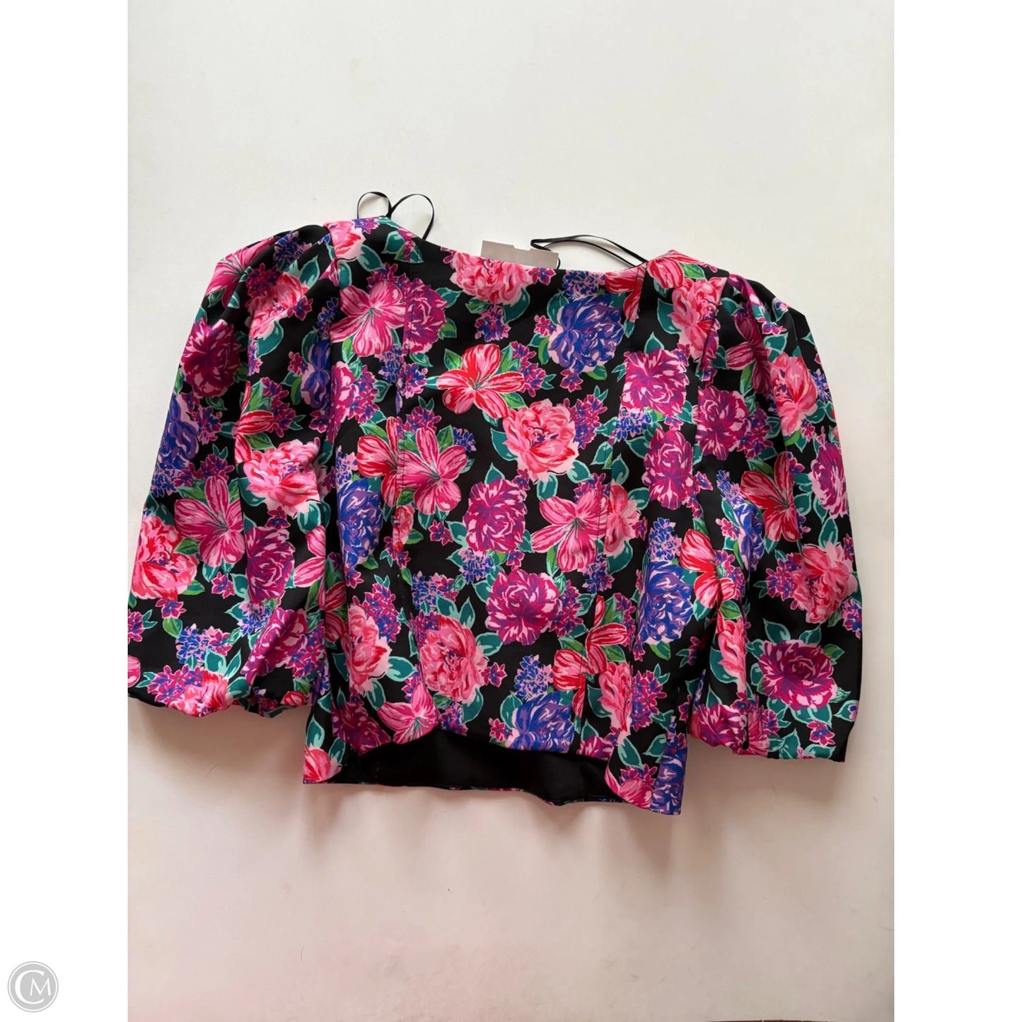 Top Long Sleeve By Zara In Floral Print, Size: L