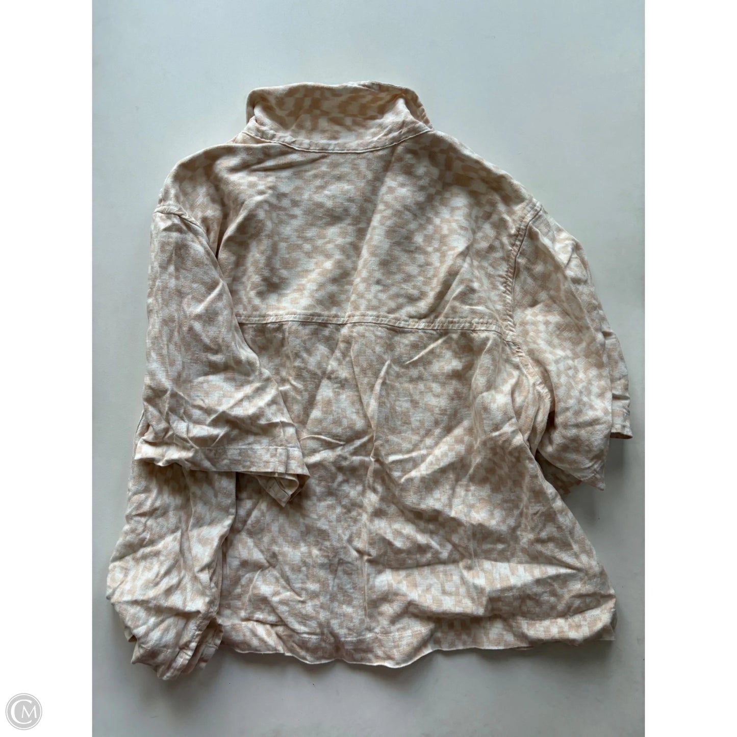 Blouse Short Sleeve By Universal Thread In Tan, Size: Xxl